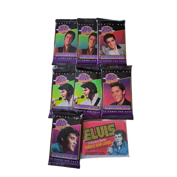 1992 ELVIS Trading Cards New Lot of 7 Series 1 & 1978 ELVIS Donruss Bubble Gum - Picture 1 of 9